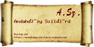 Andaházy Szilárd névjegykártya